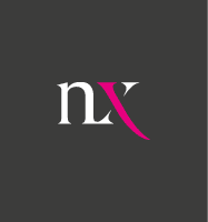 Logo Nexury reducido negativo