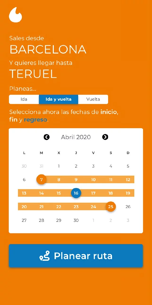 Pantalla Calendario Road Camp