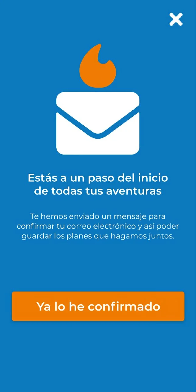 Pantalla Notificación Road Camp